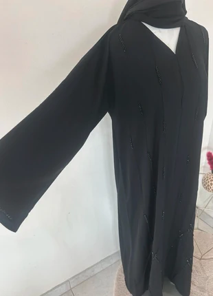 Abaya élégance emiratie noire perlée Neuve, estado: Nuevo sin etiquetas, tamaño: Otros, 53,00 €, 56,35 € Protección al comprador incluida