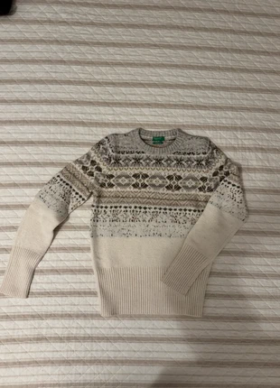 Maglione jacquard in misto alpaca e mohair Benetton, marque: United Colors of Benetton, état: Neuf sans étiquette, taille: S / 36 / 8, 8,00 €, 9,10 € Protection acheteurs incluse