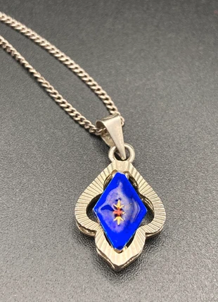 Collier en argent avec pendentif ancien en argent 800 émaillé bleu, marque: Argent, état: Bon état, 20,00 €, 21,70 € Protection acheteurs (Pro) incluse