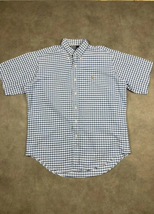 Chemise Ralph Lauren, à manches courtes à carreaux bleu et blanc taille L homme, marque: Ralph Lauren, état: Très bon état, taille: L, 14,99 €, 16,44 € Protection acheteurs incluse