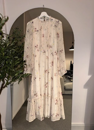 Oasis Ditsy Floral Dobby Chiffon Midi/Maxi Dress, brand: Oasis, condition: Very good, size: S / UK 8-10, £25.00, £26.95 includes Buyer Protection