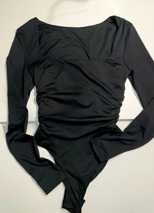 Body noir à manches longues – effet moulant et élégant, marca: Shein, estado: Novo sem etiquetas, tamanho: XS / 34 / 6, €3.00, €3.85 inclui Proteção do Comprador