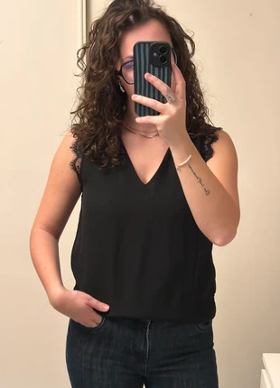 Débardeur chic noir vero moda taille M / haut de soirée noir / nightout woman top, marque: Vero Moda, état: Neuf sans étiquette, taille: M / 38 / 10, 13,00 €, 14,35 € Protection acheteurs incluse