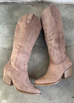 Bottes santiags daim beige cowboy boots stivali da cowboy botas vaqueras (40), brand: Santiags, condition: Very good, size: 40, €45.90, €48.90 includes Buyer Protection