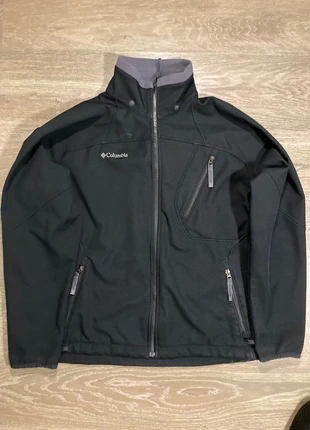 Columbia Softshell Jacket for Men – Black Windproof Outdoor Coat (Size L), marque: Columbia, état: Très bon état, taille: L / 40 / 12, 29,25 €, 31,41 € Protection acheteurs incluse