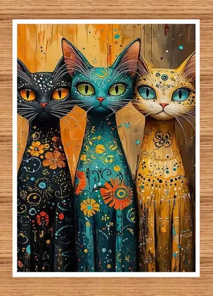 Impression sur toile “Chats colorés”, format 30x40 cm, condizioni: Nuovo senza cartellino, €6.90, €7.95 include la Protezione acquisti Pro