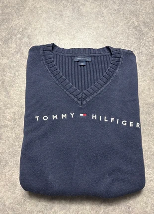 Pull col V tommy Hilfiger bleu marin femme taille M, merk: Tommy Hilfiger, staat: Heel goed, maat: M / 38 / 10, € 28,00, € 30,10 inclusief Kopersbescherming