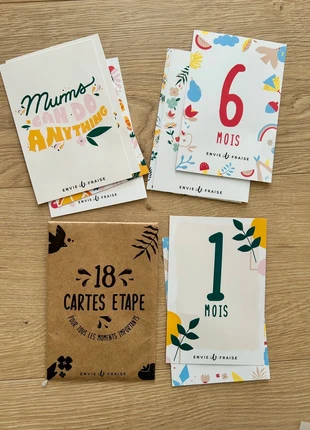 18 cartes étapes bébé envie de fraise, brand: Envie de Fraise, condition: New without tags, €1.50, €2.28 includes Buyer Protection