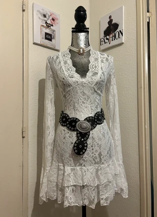 Robe dentelle transparente sexy style vintage bohème chic y2k, marque: Vintage Dressing, état: Neuf sans étiquette, taille: M / 38 / 10, 25,00 €, 26,95 € Protection acheteurs (Pro) incluse