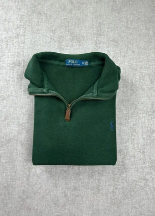 Pull Ralph Lauren 1/4 zip | Taille XL homme | vert foncés logo bleu, marca: Ralph Lauren, estado: Muy bueno, tamaño: XL, 60,00 €, 63,70 € Protección al comprador Pro incluida