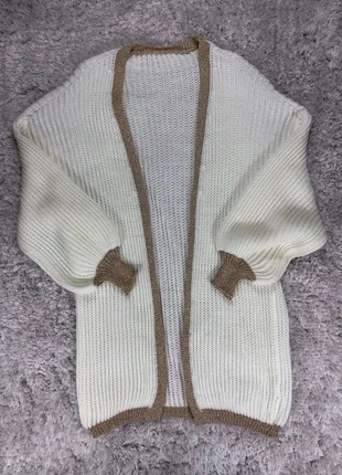 Gilet / Pull / Veste d'Hiver Bien Chaud Femme Blanc et Dorée Taille Unique, merk: Vintage Dressing, staat: Heel goed, maat: Universele maat, € 9,90, € 11,10 inclusief Kopersbescherming