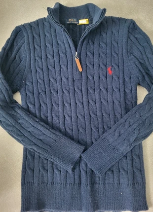 Pull torsadé half zip 1/4 zip Ralph Lauren col camionneur Taille M Bleu marine, marque: Ralph Lauren, état: Neuf sans étiquette, taille: M, 49,99 €, 53,19 € Protection acheteurs incluse