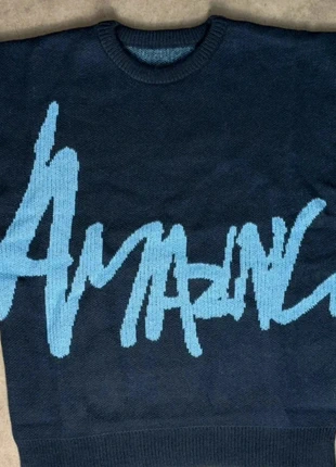 Pull Y2K streetwear oversize knit bleu coton - Taille L, marque: Aesthetic, état: Très bon état, taille: L, 18,90 €, 20,55 € Protection acheteurs incluse