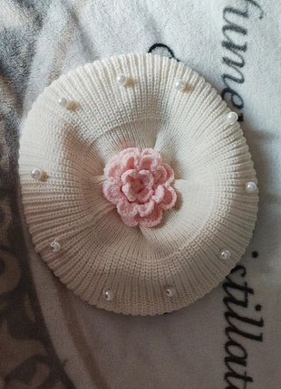 pearl flower beret, condition: Very good, size: S, €4.00, €4.90 includes Buyer Protection
