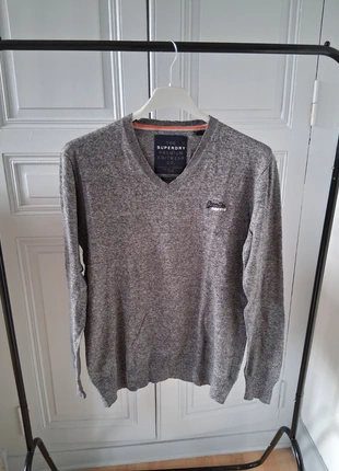 Pull gris - Superdry - L/40, marque: Superdry, état: Bon état, taille: L, 4,90 €, 5,85 € Protection acheteurs incluse