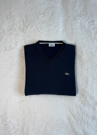Pull Col V logo brodé Lacoste / Bleu marine / Taille L Homme, brand: Lacoste, condizioni: Ottime, taglia: L, €30.00, €32.20 include la Protezione acquisti
