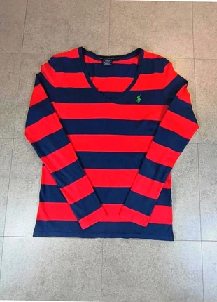 Tee-shirt manches longues femme rouge et bleu marine - Ralph Lauren - taille M - très bon état, marque: Ralph Lauren, état: Très bon état, taille: M / 38 / 10, 20,90 €, 22,65 € Protection acheteurs incluse