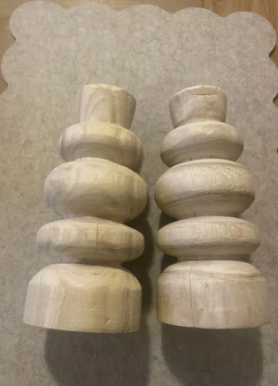 Lot de 2 supports bois – Solli / flore / porte bougies artificielles – Neufs, condizioni: Nuovo con cartellino, €8.00, €9.10 include la Protezione acquisti