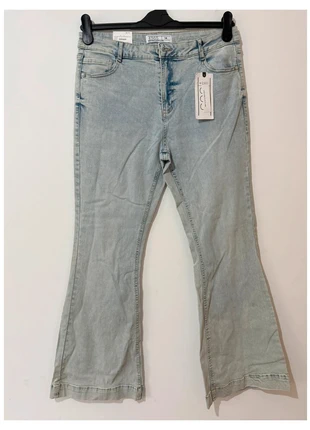 Denim 365 Light Wash High Rise Slim Flare Jeans Y2K Retro Festival UK 14 #221/2, brand: 365 Denim, condition: New with tags, size: M / UK 12-14, £8.00, £9.10 includes Buyer Protection Pro