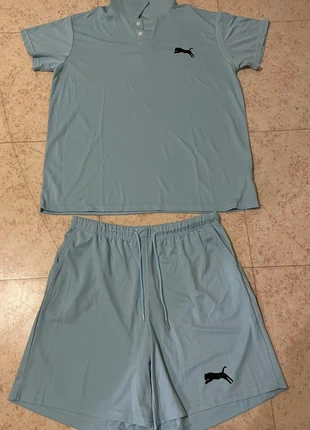 Ensemble polo short homme bleu ciel - XL - Neuf, staat: Nieuw met prijskaartje, maat: XL, € 8,00, € 9,10 inclusief Kopersbescherming