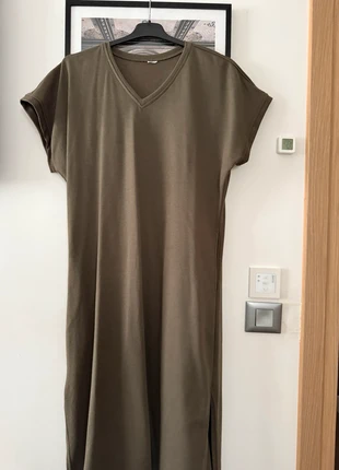 Robe longue kaki avec poches – XL, brand: sans, condition: Very good, size: XL / 42 / 14, €8.00, €9.10 includes Buyer Protection