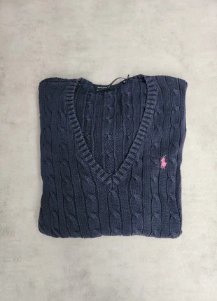 Pull torsadé Ralph Lauren
sport col V
bleu marine logo brodé rose taille XL
femme, marque: Ralph Lauren Sport, état: Très bon état, taille: XL / 42 / 14, 49,00 €, 52,15 € Protection acheteurs (Pro) incluse