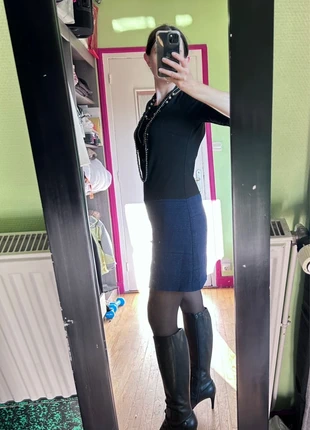 Robe bicolore femme Naf Naf automne hiver, merk: Naf Naf, staat: Heel goed, maat: S / 36 / 8, € 6,00, € 7,00 inclusief Kopersbescherming