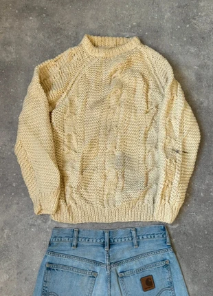 Pull d’hiver à motifs cable knit ethnic style Aran wool vintage 80s 90s 00s y2k, brand: Vintage Dressing, condizioni: Buone, taglia: L / IT 44 / EU 40, €25.00, €26.95 include la Protezione acquisti Pro