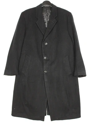 Vintage 80s 90s London Fog Black Single Breasted Long Wool Overcoat Men's Size 42R, brand: London Fog, condition: Very good, size: M, £38.00, £40.60 includes Buyer Protection