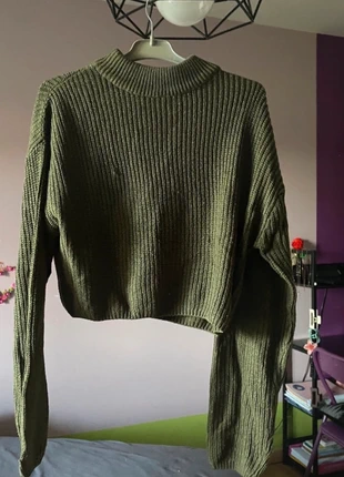 Pull vert kaki côtelé, marca: H&M, estado: Bom, tamanho: M / 38 / 10, €5.00, €5.95 inclui Proteção do Comprador