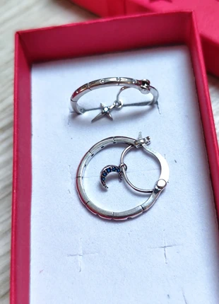 Orecchini a cerchio con luna e stella pendenti, marca: Argento, estado: Muito bom, €11.00, €12.25 inclui Proteção do Comprador