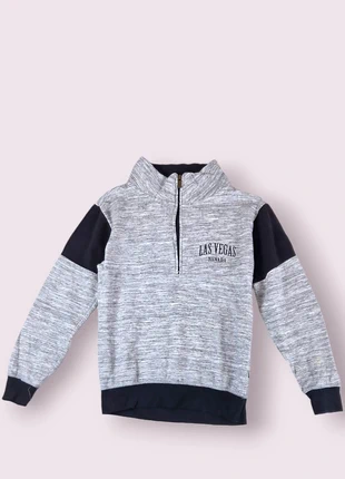 Sweat Ragwear-zip 1/4-LasVegas-Y2K-Parfait état-gris-TailleM, brand: Ragwear, condizioni: Ottime, taglia: M, €15.00, €16.45 include la Protezione acquisti