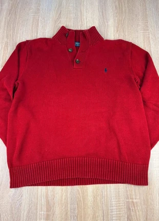 Pull à col roulé Ralph Lauren 1/2 bouton / rouge / taille XL homme / 100% coton / logo brodé, marque: Ralph Lauren, état: Très bon état, taille: XL, 36,00 €, 38,50 € Protection acheteurs incluse