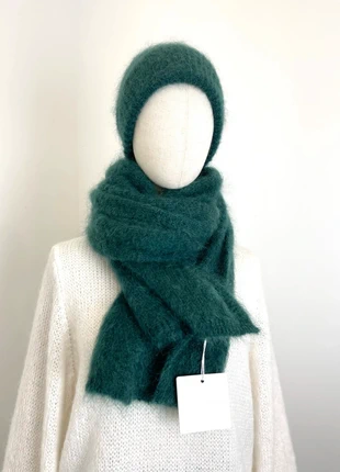 Écharpe mohair vert sapin, état: Neuf avec étiquette, 55,00 €, 58,45 € Protection acheteurs (Pro) incluse