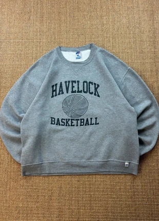 Russell Athletic crewneck gris Havelock Basketball print université USA 2000s XL mixte #0310, marke: Russell Athletic, zustand: Sehr gut, größe: XL, 34,65 €, 37,08 € beinhaltet Vinted-Käuferschutz Pro