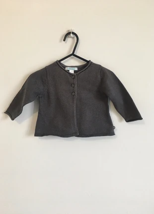 Gilet Boléro Obaïbi, en maille fine gris foncé avec fils argentés, marke: Obaïbi, zustand: Sehr gut, größe: 6-9 Monate / 68, 2,00 €, 2,80 € inklusive Vinted-Käuferschutz