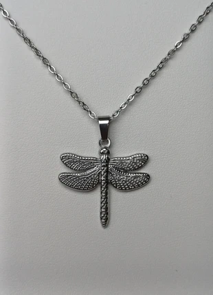 Zilveren stainless steel ketting met groot libelle bedel, merk: Bohemian, staat: Nieuw zonder prijskaartje, € 8,00, € 9,10 inclusief Kopersbescherming