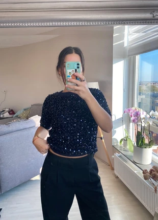 Paillette knit top h&m trend size 34, merk: H&M, staat: Nieuw met prijskaartje, maat: XS / 34 / 6, € 70,00, € 74,20 inclusief Kopersbescherming