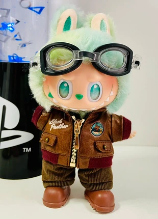 Labubu The Monsters Vêtement Veste Cuir + Ensemble, condition: Very good, size: Preemie, up to 44cm, €14.50, €15.93 includes Buyer Protection Pro