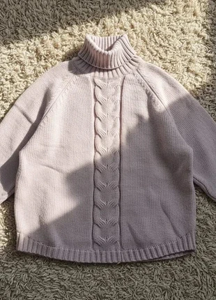 Pull col roulé torsadé mauve poudré, brand: Maison Éline, condition: Very good, size: S / 36 / 8, €44.99, €47.94 includes Buyer Protection