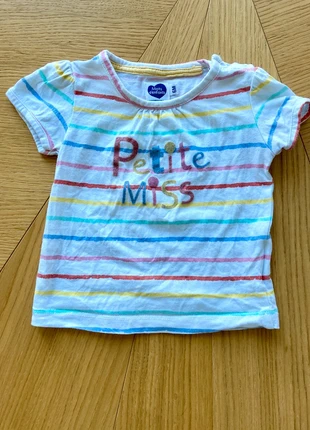 T-shirt rayé multicolore, marque: Mots d'enfants, état: Très bon état, taille: 3-6 mois / 62 cm, 1,00 €, 1,75 € Protection acheteurs incluse