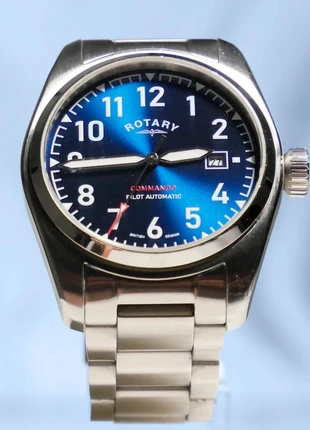 Rotary Commando Pilot Automatic Blue Dial Watch – 42mm, Sapphire, 100M, Date Display., marque: Rotary, état: Neuf avec étiquette, taille: 39–42 mm, 150,00 €, 158,20 € Protection acheteurs incluse