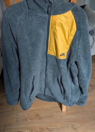 Nike SB Sherpa Fleece Hooded Jacket Gray/Yellow Chest Pocket, brand: Nike, condition: Good, size: M, £35.00, £37.45 includes Buyer Protection