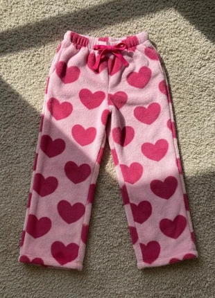 Pantalon d’intérieur en polaire rose motif cœurs style cocooning girly, brand: PixelChic, condition: Very good, size: S / 36 / 8, €42.99, €45.84 includes Buyer Protection