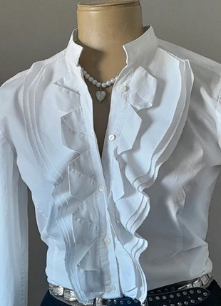 Adorable Chemisier Style Victorien à Jabot et Poignets Volantés, brand: Vintage Dressing, condizioni: Ottime, taglia: M / IT 42 / EU 38, €23.00, €24.85 include la Protezione acquisti