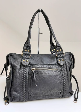 Sac idéal étudiantes sac de cours sac fourre-tout noir mat, condizioni: Nuovo senza cartellino, €43.00, €45.85 include la Protezione acquisti