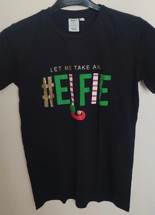 What's Today T-shirt Donna in Cotone Let Me Take an Elfie, brand: What's Today?, condizioni: Ottime, taglia: S / IT 40 / EU 36, €8.00, €9.10 include la Protezione acquisti