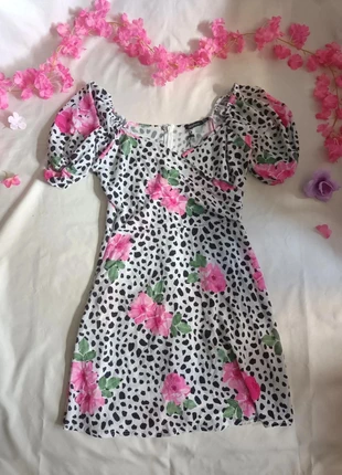 New Women's Boohoo Floral Dress with animal print Black and White Size UK12, brand: Boohoo, condition: New with tags, size: M / UK 12-14, £5.50, £6.48 includes Buyer Protection Pro