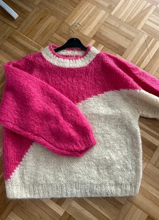 Roze wollen trui, merk: geen merk, staat: Heel goed, maat: M / 38 / 10, € 10,00, € 11,20 inclusief Kopersbescherming