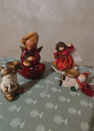 Decorazioni Natalizie 3 Portacandele + 1 Angioletto, brand: Vintage Love, condizioni: Ottime, €7.00, €8.05 include la Protezione acquisti